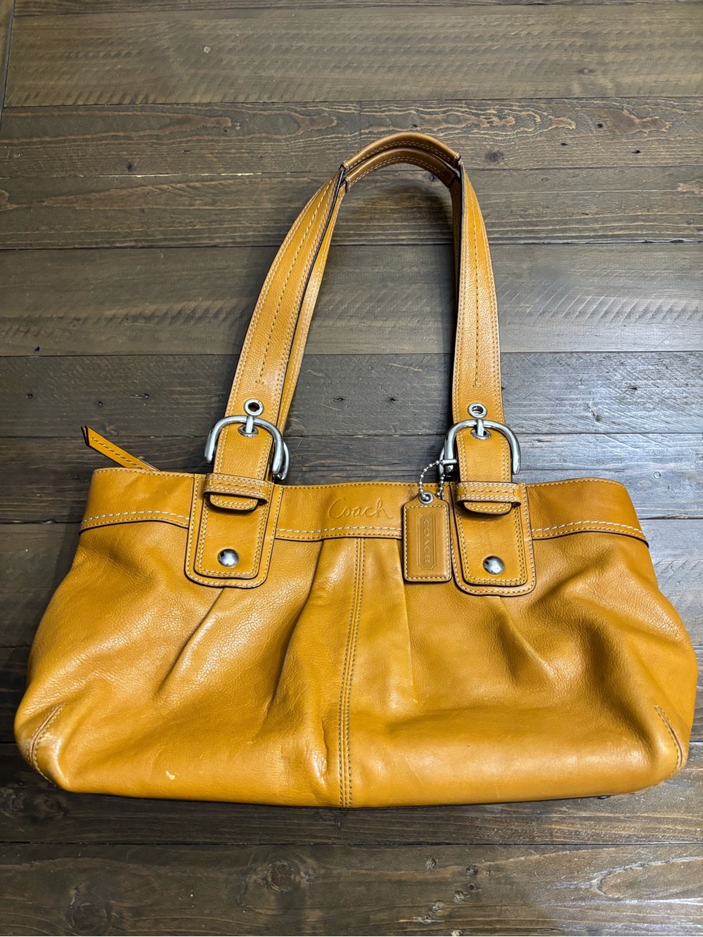 Coach SoHo Pleated Leather Large Tote Bag